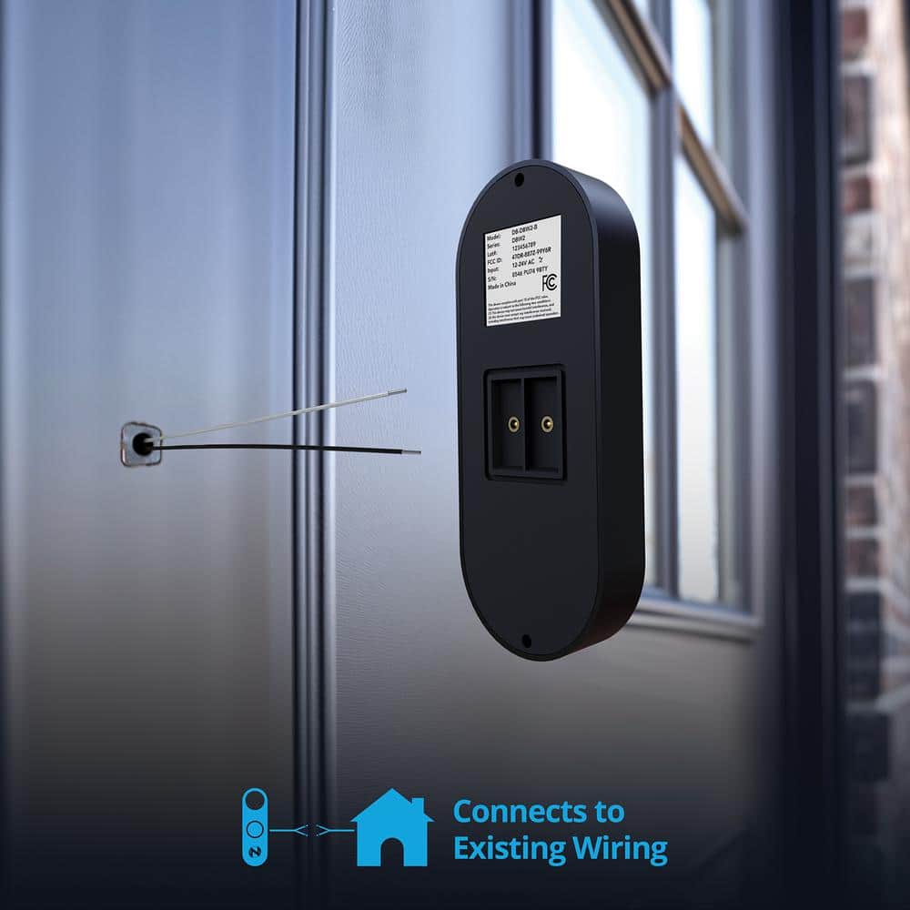 Night Owl 1080p Wired Video Doorbell with Chime Black