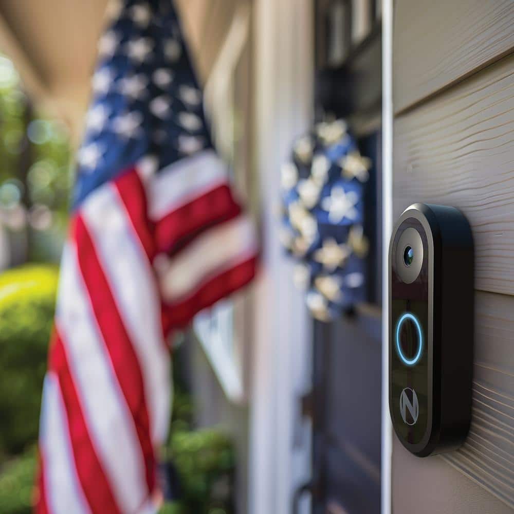 Night Owl 1080p Wired Video Doorbell with Chime Black