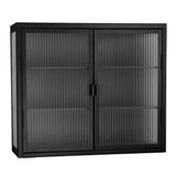 Nivencai 27.6 in. W x 9.1 in. D x 23.6 in. H Ready to Assemble Metal Wall Kitchen Cabinet in Black with Detachable Shelves