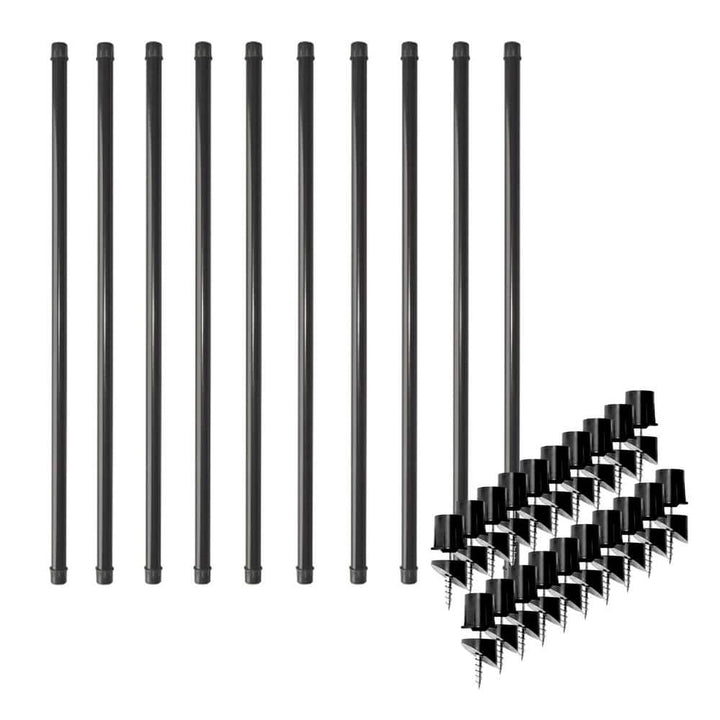 NUVO IRON 26 in x 1 in Round Baluster And Connector Combo Kit for Decks And Stairs
