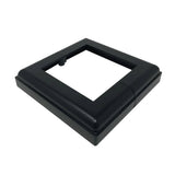 NUVO IRON 4 in. x 4 in. Black Aluminum Post Base Cover
