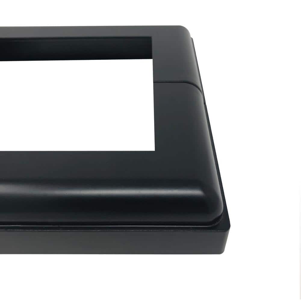 NUVO IRON 4 in. x 4 in. Black Aluminum Post Base Cover (4-Pack)