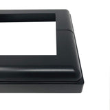 NUVO IRON 4 in. x 4 in. Black Aluminum Post Base Cover (4-Pack)