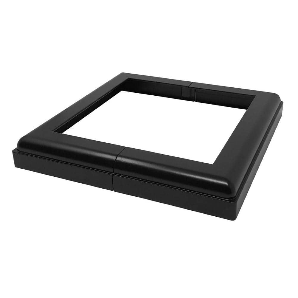 NUVO IRON 6 in. x 6 in. Black Aluminum Post Base Cover