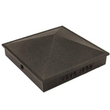 NUVO IRON 4 in. x 4 in. Black Aluminum Ornamental Pyramid Post Cap (24-Pack)