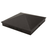 NUVO IRON 6 in. x 6 in. Black Aluminum Ornamental Pyramid Post Cap (24-Pack)