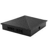 NUVO IRON 6 in. x 6 in. Black Aluminum Ornamental Pyramid Post Cap (24-Pack)