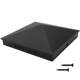 NUVO IRON 6 in. x 6 in. Black Aluminum Ornamental Pyramid Post Cap (24-Pack)