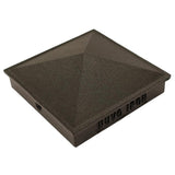 NUVO IRON 6 in. x 6 in. Black Aluminum Ornamental Pyramid Post Cap (24-Pack)