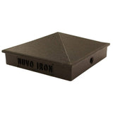 NUVO IRON 6 in. x 6 in. Black Aluminum Ornamental Pyramid Post Cap (24-Pack)