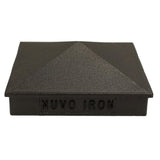 NUVO IRON 6 in. x 6 in. Black Aluminum Ornamental Pyramid Post Cap (24-Pack)