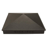 NUVO IRON 6 in. x 6 in. Black Aluminum Ornamental Pyramid Post Cap (24-Pack)