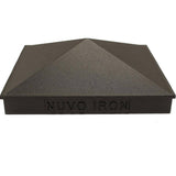 NUVO IRON 4 in. x 4 in. Black Aluminum Ornamental Pyramid Post Cap (24-Pack)
