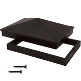 NUVO IRON 4 in. x 4 in. Black Aluminum Ornamental Pyramid Post Cap (24-Pack)