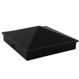 NUVO IRON 5 in. x 5 in. Black Aluminum Ornamental Pyramid Post Cap (24-Pack)