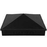 NUVO IRON 5 in. x 5 in. Black Aluminum Ornamental Pyramid Post Cap (24-Pack)