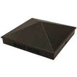NUVO IRON 6 in. x 6 in. Black Aluminum Ornamental Pyramid Post Cap (24-Pack)