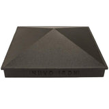 NUVO IRON 6 in. x 6 in. Black Aluminum Ornamental Pyramid Post Cap (24-Pack)