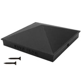 NUVO IRON 6 in. x 6 in. Black Aluminum Ornamental Pyramid Post Cap (24-Pack)
