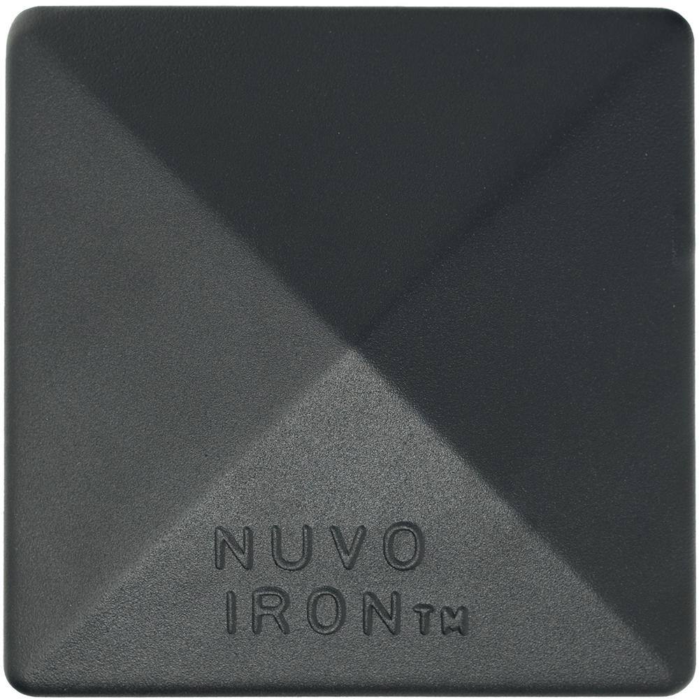 NUVO IRON 5 in. x 5 in. Black Eazy-Cap Patented Pyramid Post Cap (72-Pack)