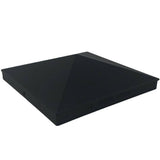 NUVO IRON 8 in. x 8 in. Black Aluminum Ornamental Pyramid Post Cap (12-Pack)