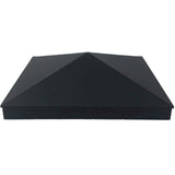 NUVO IRON 8 in. x 8 in. Black Aluminum Ornamental Pyramid Post Cap (12-Pack)
