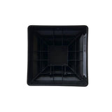 NUVO IRON 4 in. x 4 in. Black Rigid Plastic Pyramid Post Cap, (Pack of 12)