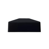 NUVO IRON 4 in. x 4 in. Black Rigid Plastic Pyramid Post Cap, (Pack of 12)