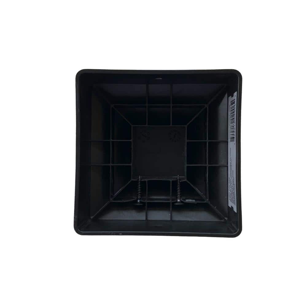 NUVO IRON 4 in. x 4 in. Black Rigid Plastic Pyramid Post Cap (Pack of 24)