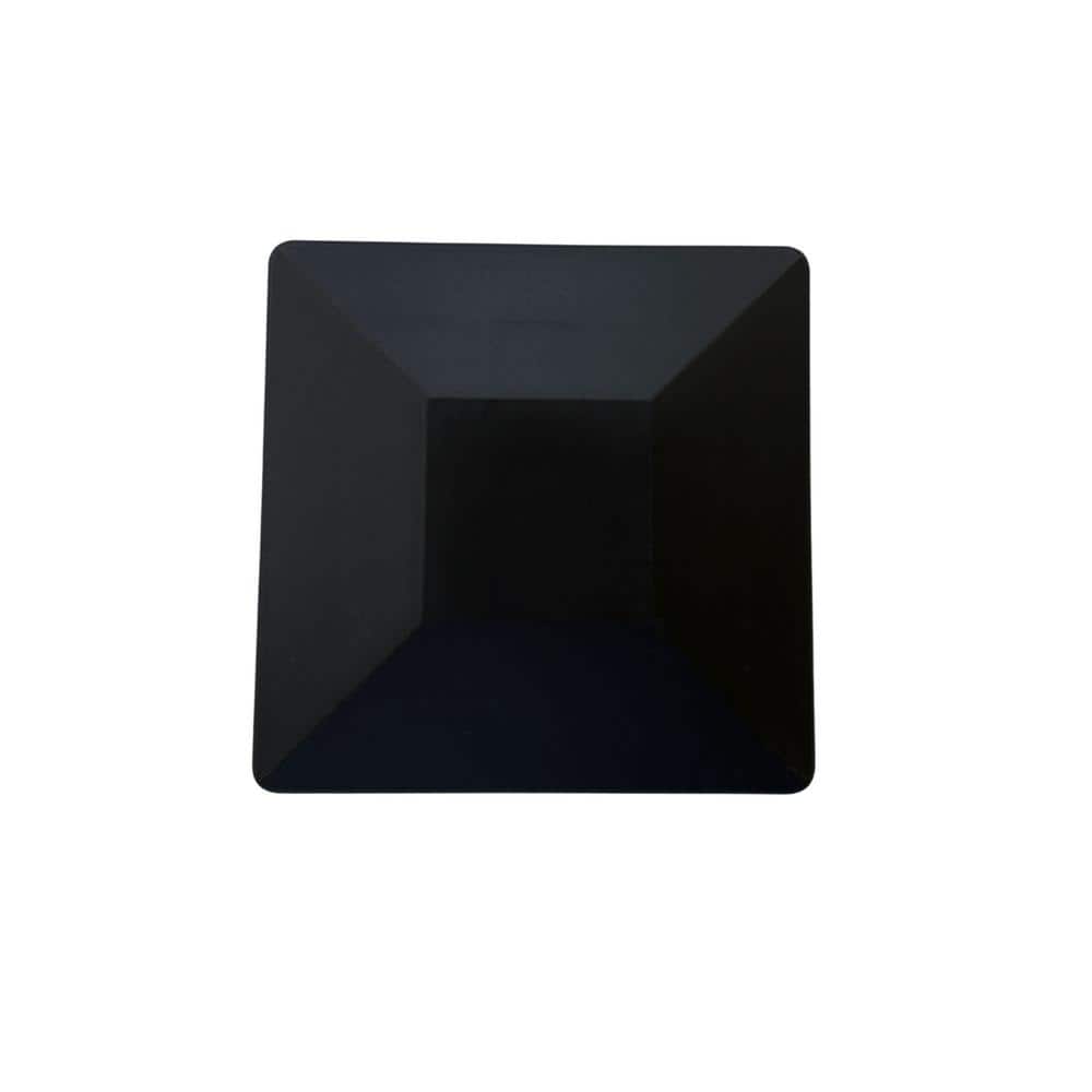 NUVO IRON 4 in. x 4 in. Black Rigid Plastic Pyramid Post Cap (Pack of 24)