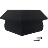 NUVO IRON 4 in. x 4 in. Black Plastic Pyramid Post Cap (24-Pack)