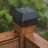 NUVO IRON 4 in. x 4 in. Black Plastic Pyramid Post Cap (24-Pack)