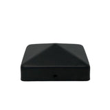 NUVO IRON Easy-Cap 4 in. x 4 in. Black Galvanized Steel Pyramid Post Cap (6-Pack)