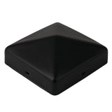 NUVO IRON Easy-Cap 4 in. x 4 in. Black Galvanized Steel Pyramid Post Cap (6-Pack)
