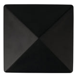 NUVO IRON Easy-Cap 6 in. x 6 in. Black Galvanized Steel Pyramid Post Cap (6-Pack)