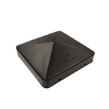 NUVO IRON Easy-Cap 6 in. x 6 in. Black Galvanized Steel Pyramid Post Cap (6-Pack)