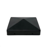 NUVO IRON Easy-Cap 6 in. x 6 in. Black Galvanized Steel Pyramid Post Cap (6-Pack)