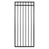 NUVO IRON 2.75 ft. x 5.67 ft. Coral Profile Black Iron Flat Top Fence Gate
