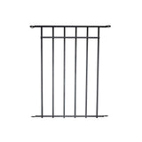 NUVO IRON Quick Fence Series 29 in. W x 34 in. H Black Steel Coral Fence Panel