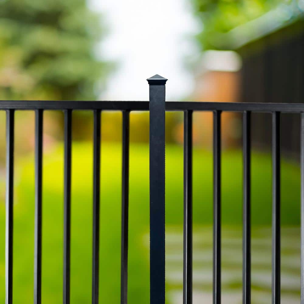 NUVO IRON Ready Rail Series 2 in. x 2 in. x 38 in. H Steel Rail Fence Post