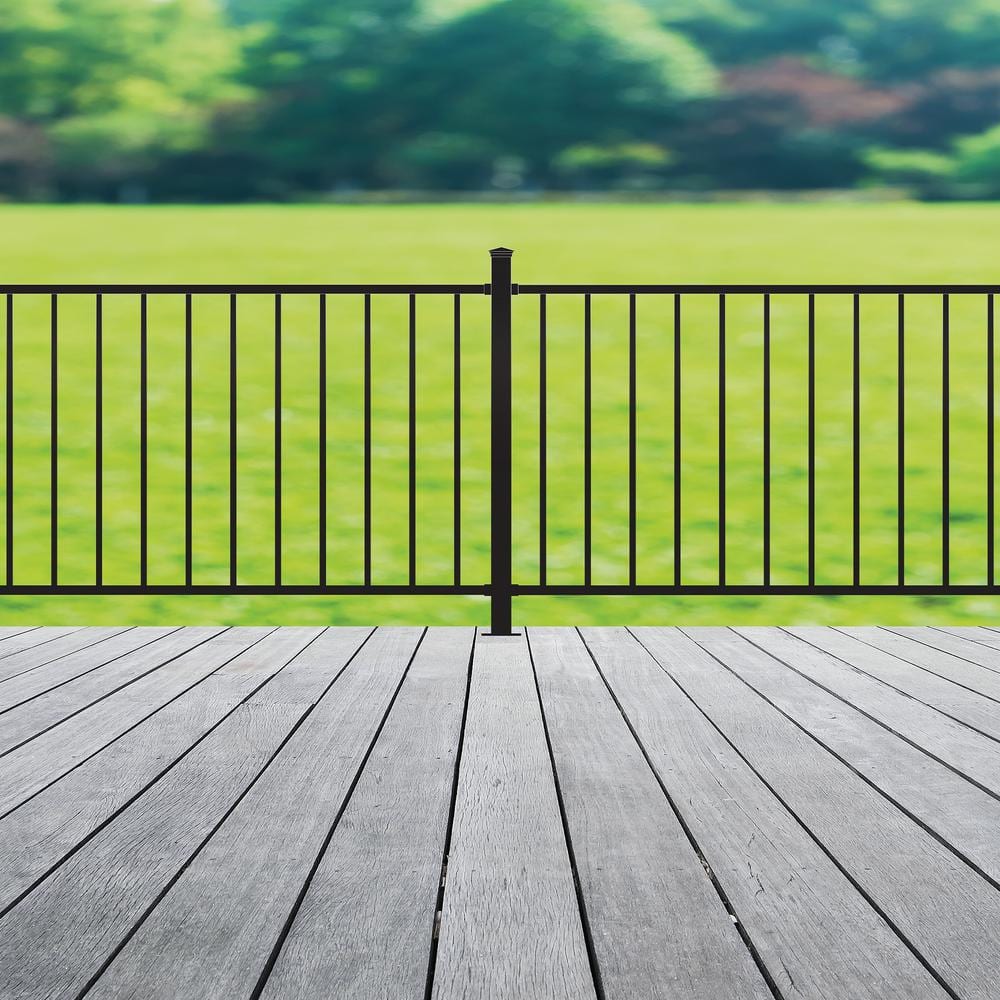 NUVO IRON Ready Rail Series 2 in. x 2 in. x 38 in. H Steel Rail Fence Post