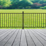 NUVO IRON Ready Rail Series 2 in. x 2 in. x 38 in. H Steel Rail Fence Post