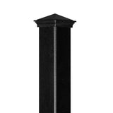 NUVO IRON Legacy Collection 2 in. x 2 in. x 8 ft. Galvanized Steel Square Metal Fence Post with Pyramid Post Cap