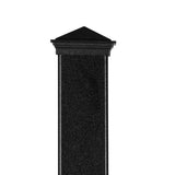 NUVO IRON Legacy Collection 2 in. x 2 in. x 8 ft. Galvanized Steel Square Metal Fence Post with Pyramid Post Cap