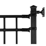 NUVO IRON Legacy Collection 2 in. x 2 in. x 8 ft. Galvanized Steel Square Metal Fence Post with Pyramid Post Cap