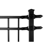 NUVO IRON Legacy Collection 2 in. x 2 in. x 8 ft. Galvanized Steel Square Metal Fence Post with Pyramid Post Cap