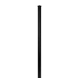 NUVO IRON Legacy Collection 2 in. x 2 in. x 8 ft. Galvanized Steel Square Metal Fence Post with Pyramid Post Cap