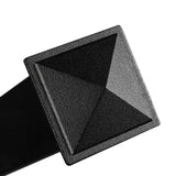 NUVO IRON Legacy Collection 2 in. x 2 in. x 8 ft. Galvanized Steel Square Metal Fence Post with Pyramid Post Cap