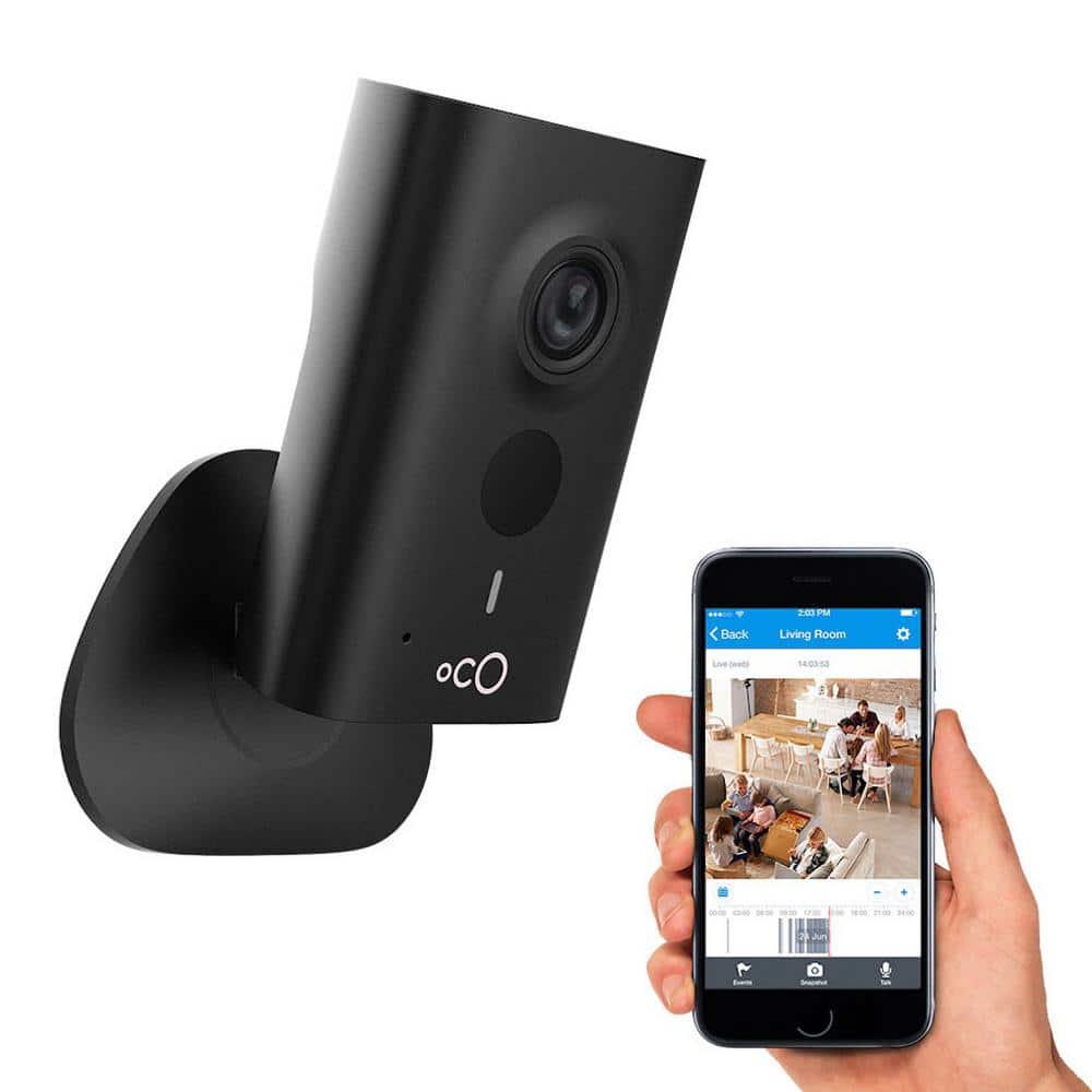 Oco HD 960p Indoor Video Surveillance Security Camera with SD Card, Cloud Storage, 2-Way Audio and Remote Viewing