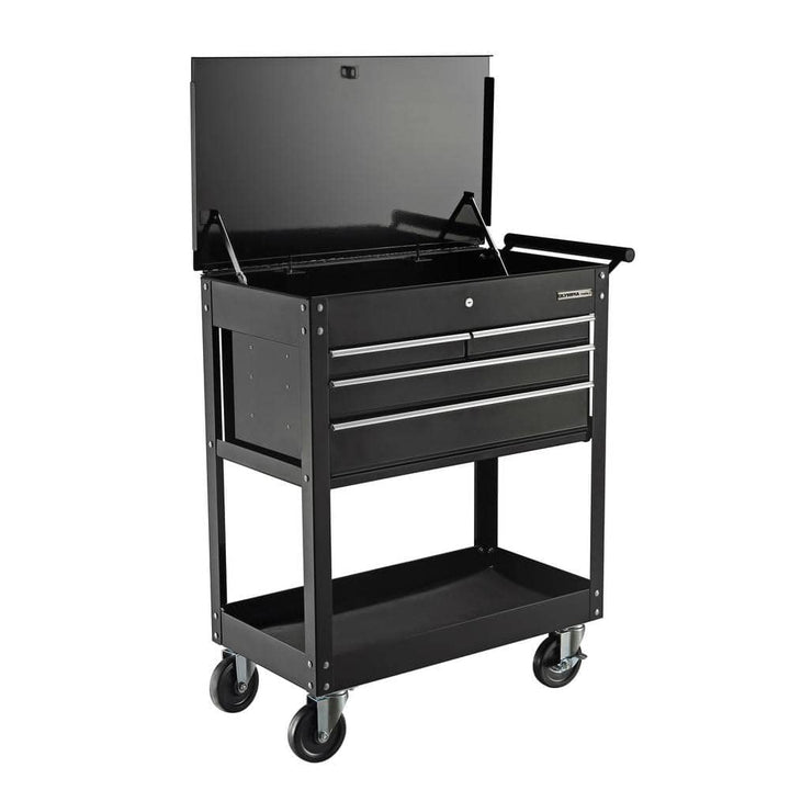 OLYMPIA 30 in. W x 18 in. D 4-Drawer Roller Cabinet Tool Chest in Black